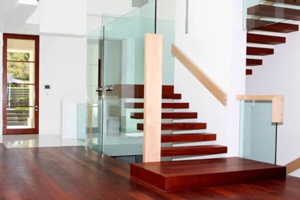 The Perfect Combination: Dark Wood Stairs and Light Wood Floors