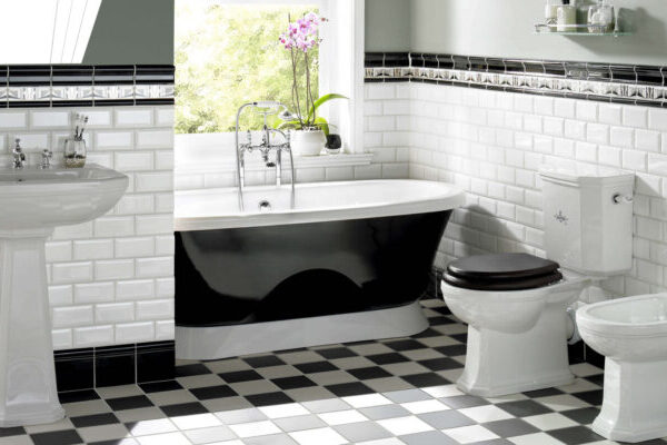 Add a Pop of Color to Your Black and White Tile Bathroom with These Paint Ideas