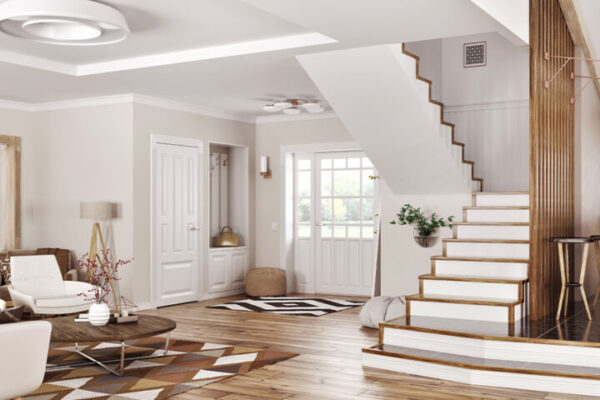 Transform Your Home: Dark Wood Stairs and Light Wood Floors