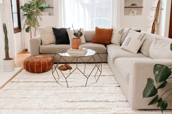 Enhancing Your Living Space The Art of Placing a Rug Under a Sectional Sofa
