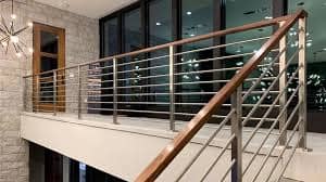 Mdern stair railing are versatile design elements that offer both aesthetic appeal and practical functionality.